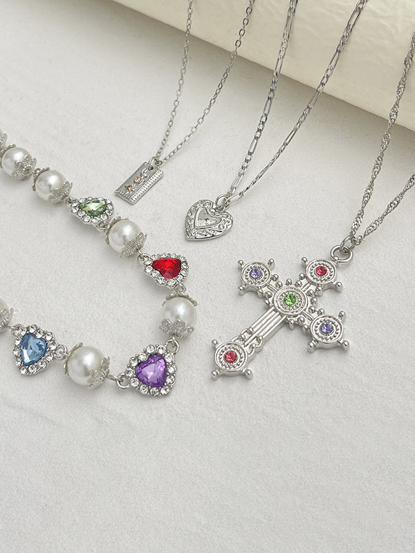 Collier superposé à pompons