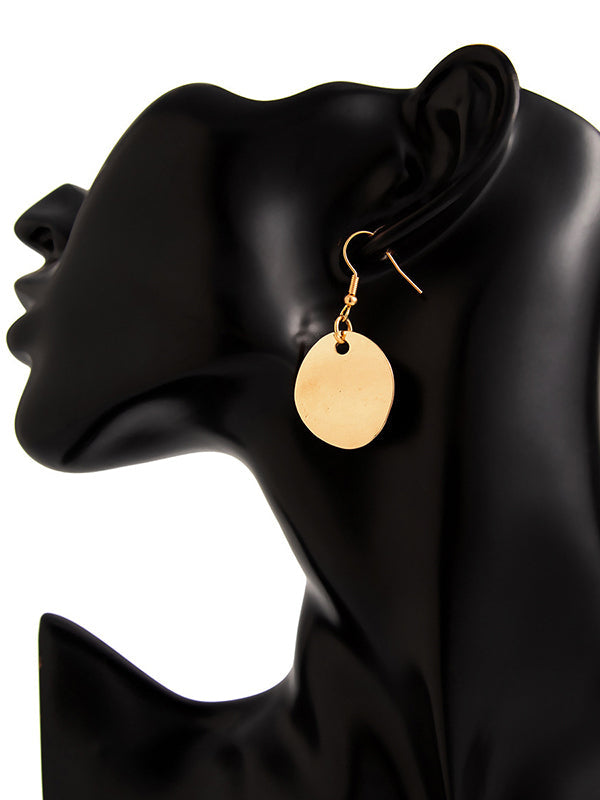 Boucles d'oreilles pendantes géométriques normcore, à chaîne