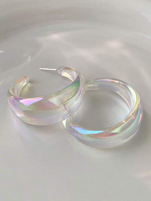 Boucles d'oreilles pendantes géométriques normcore, couleur contrastée