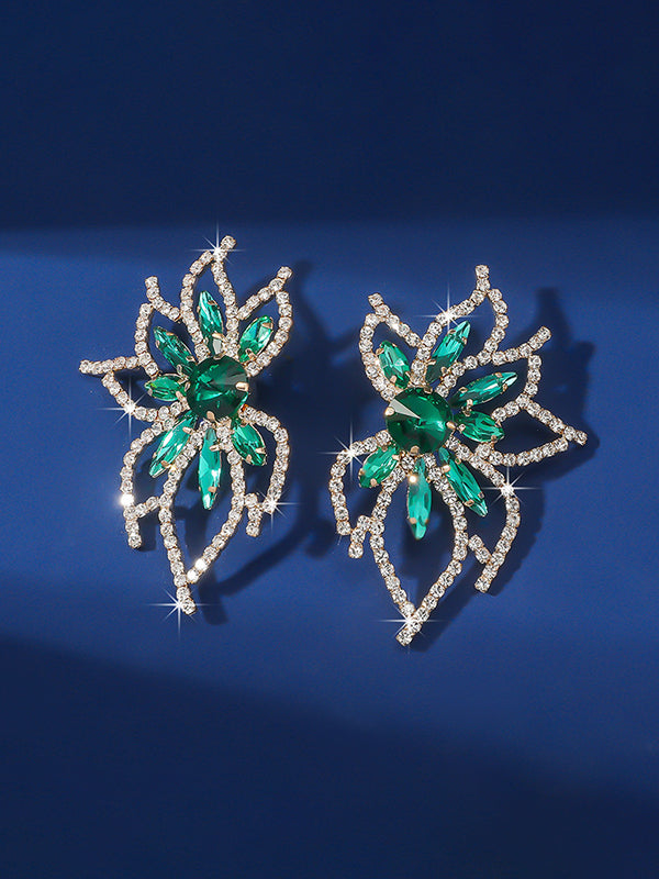 Boucles d'oreilles pendantes en forme de fleur