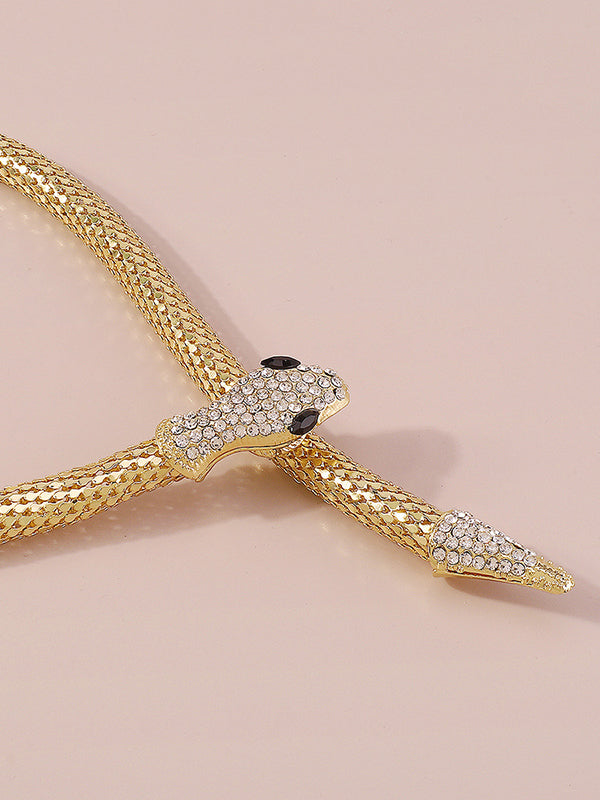 Collier élégant en forme de serpent
