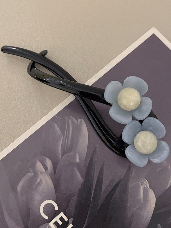 Pinces à cheveux géométriques en forme de fleur