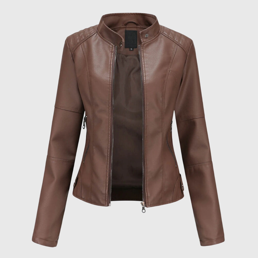 Sophie | Veste en cuir biker confortable pour femmes