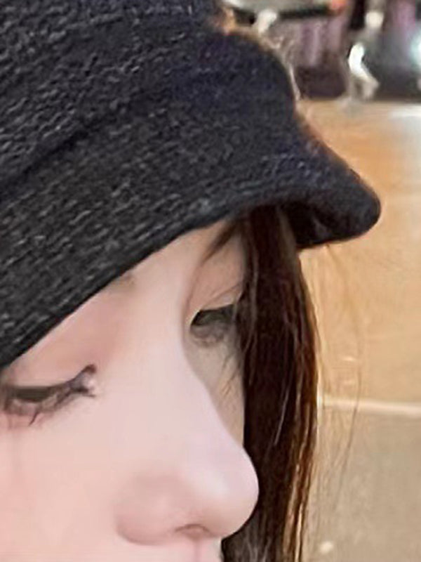 Chapeau tricoté à empiècements