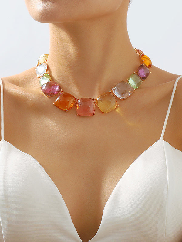 Collier géométrique délicat