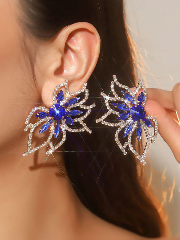 Boucles d'oreilles pendantes en forme de fleur