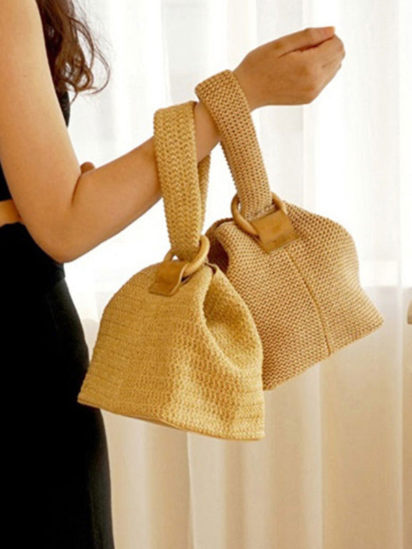Sac à main décontracté à tissage simple