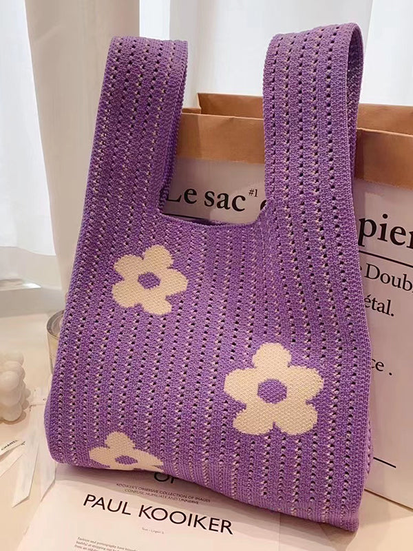 Sac à main ajouré à imprimé floral