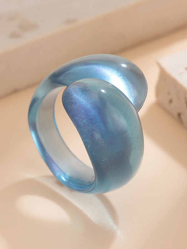 Bague géométrique couleur unie