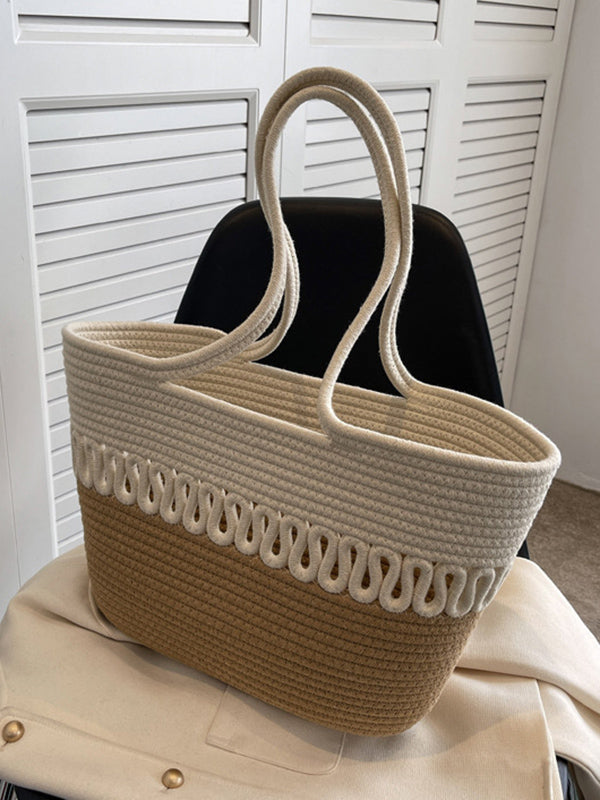 Sac à main ajouré couleur contrastée