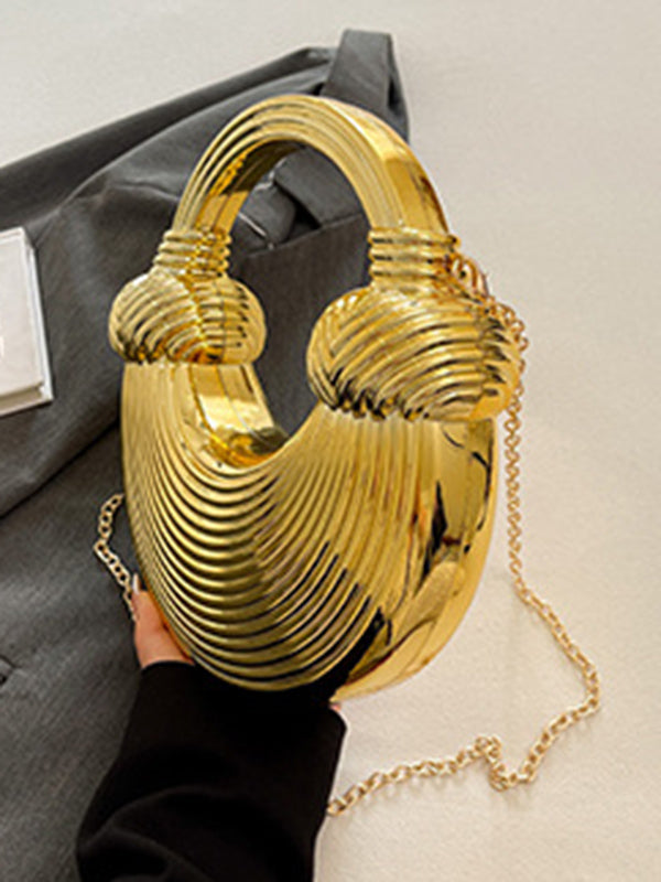 Sac géométrique brillant à chaîne