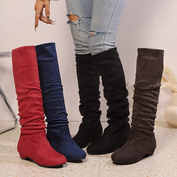 Bottes Overknee Femme | Forme à Enfiler avec Talon Bas