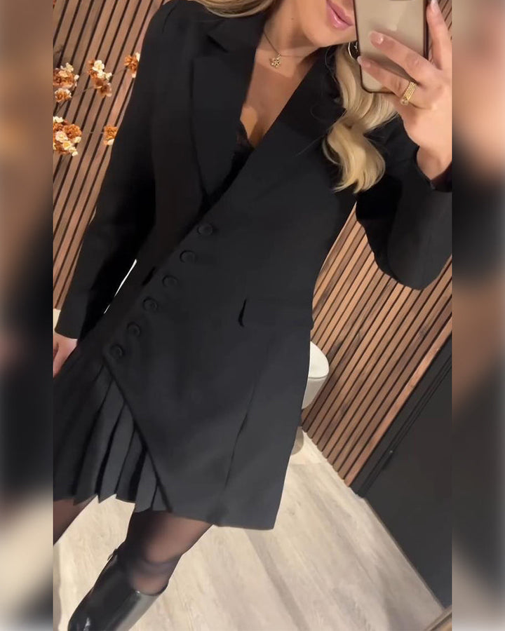 Nina | Robe moderne pour femmes avec revers et look blazer