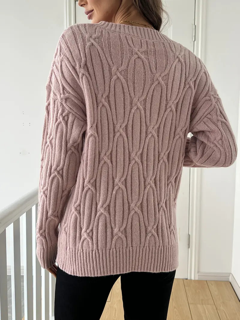 PULL EN TRICOT AVEC ENCOLURE EN V SCHLICHTER POUR FEMMES | STYLE ÉLÉGANT ET CONFORTABLE