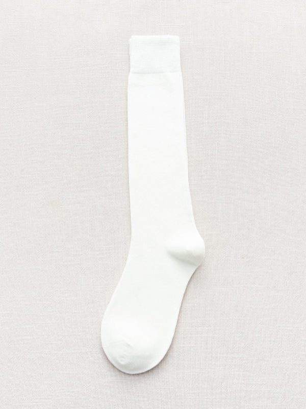 Chaussettes décontractées chaudes couleur unie
