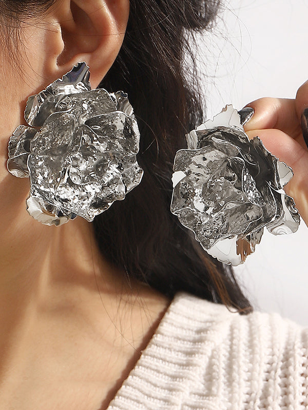 Boucles d'oreilles pendantes en forme de fleur