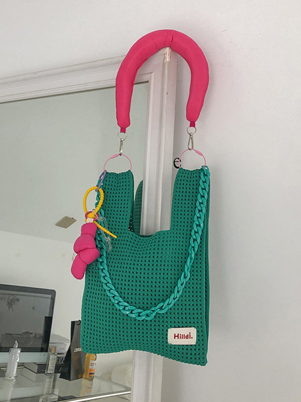 Chaînes Sacs à bandoulière tissés creux Sacs à main