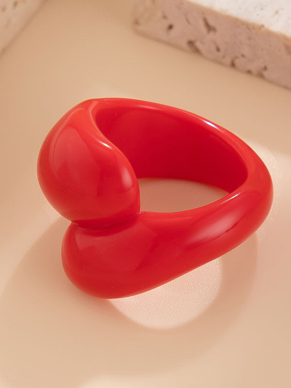 Bague géométrique couleur unie