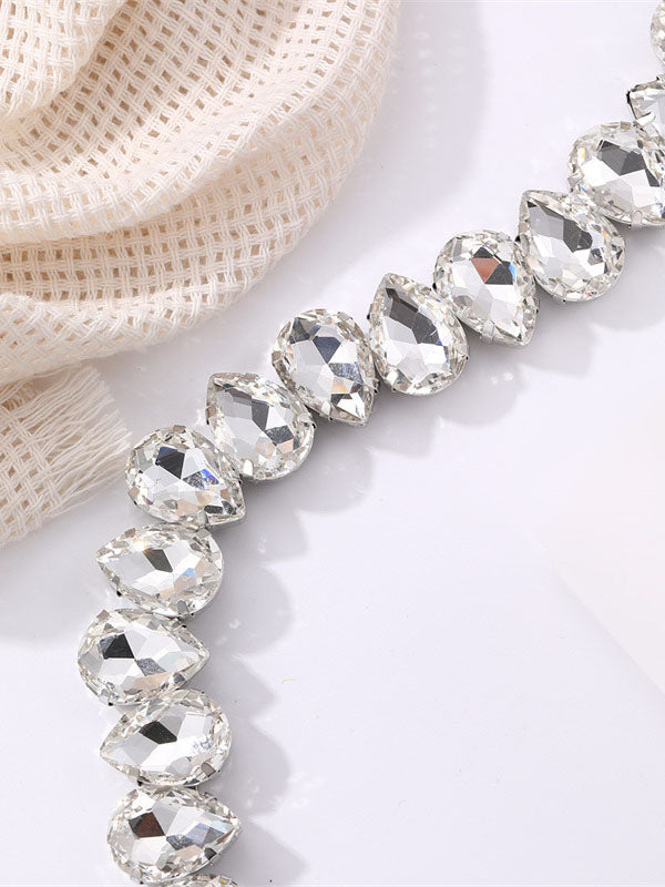 Collier à chaîne, à strass