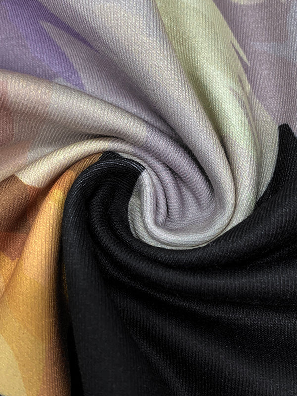 Pantalon ample taille haute, à imprimé floral