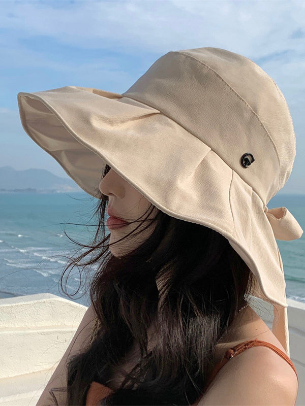 Chapeau pliable anti-UV à larges bords