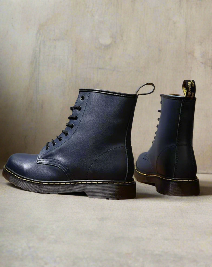Bottes d'hiver en cuir stylées et confortables à tige haute pour femmes