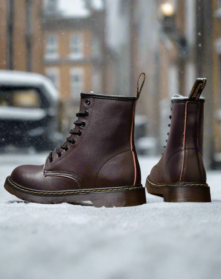Bottes d'hiver en cuir stylées et confortables pour femmes