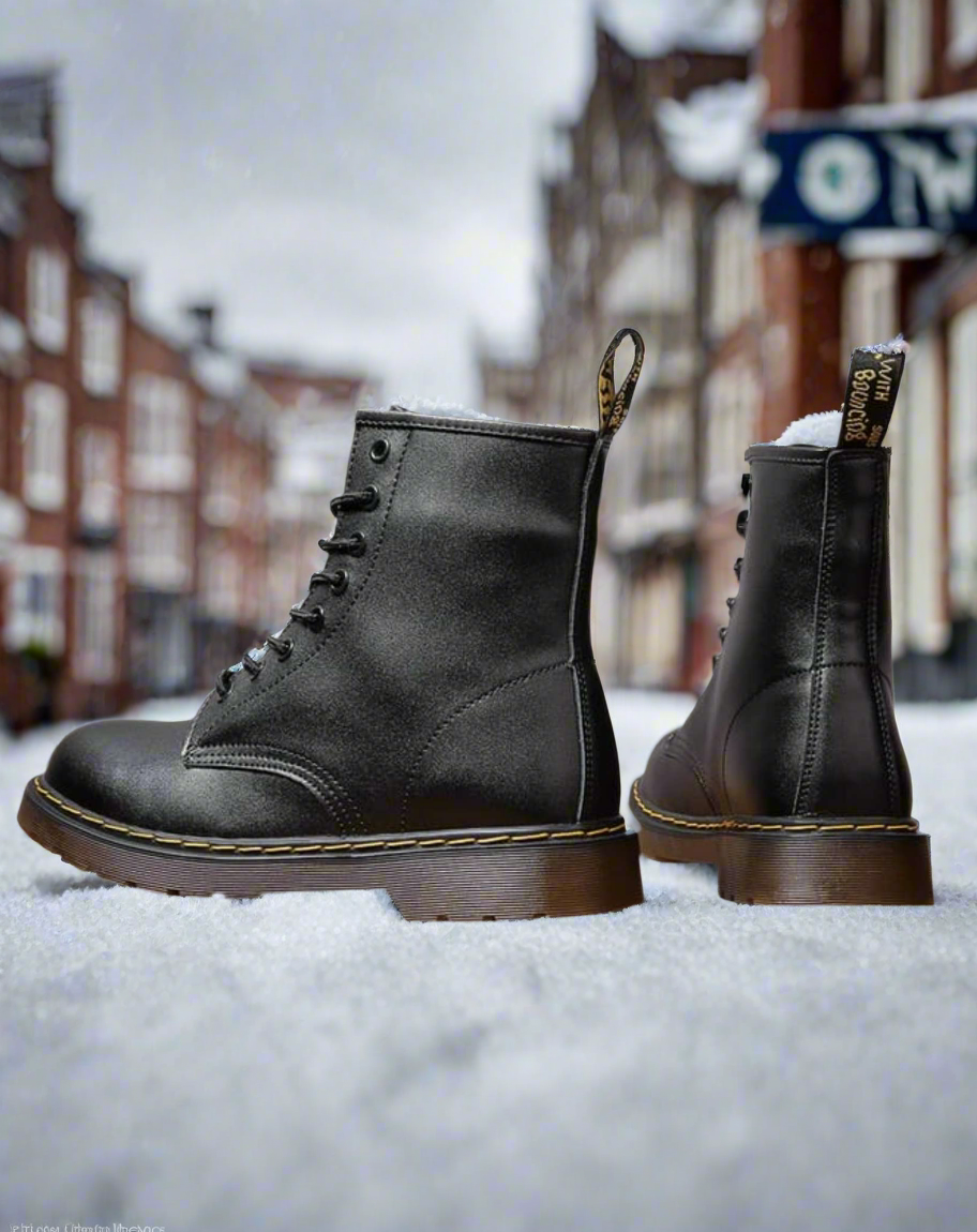 Bottes d'hiver en cuir stylées et confortables pour femmes