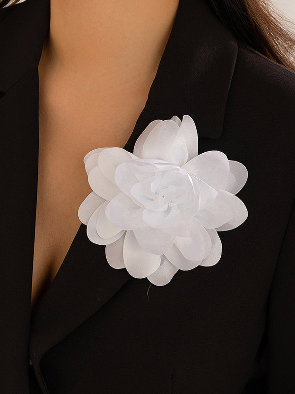 Broche à fleurs en 3D
