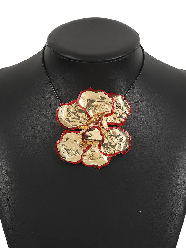 Collier noué en forme de fleur