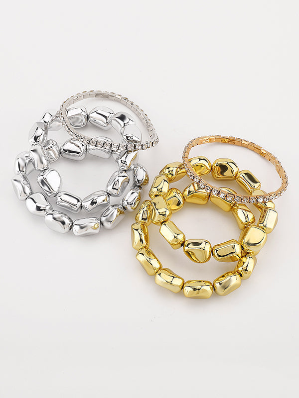 Bracelet géométrique normcore, à strass