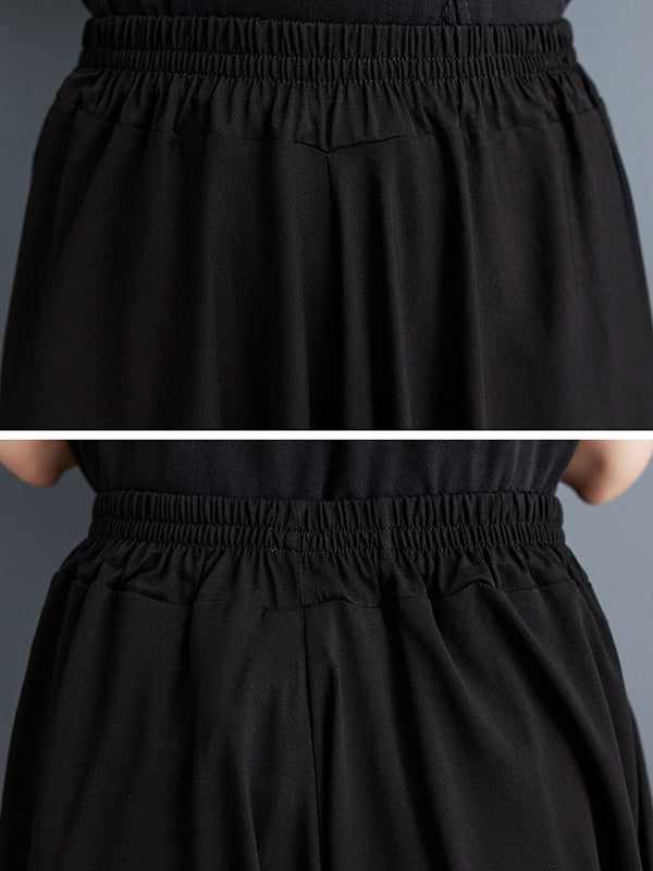 Sarouel coupe irrégulière, bas de pantalons décontractés à empiècements