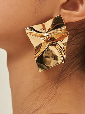 Boucles d'oreilles pendantes géométriques couleur unie