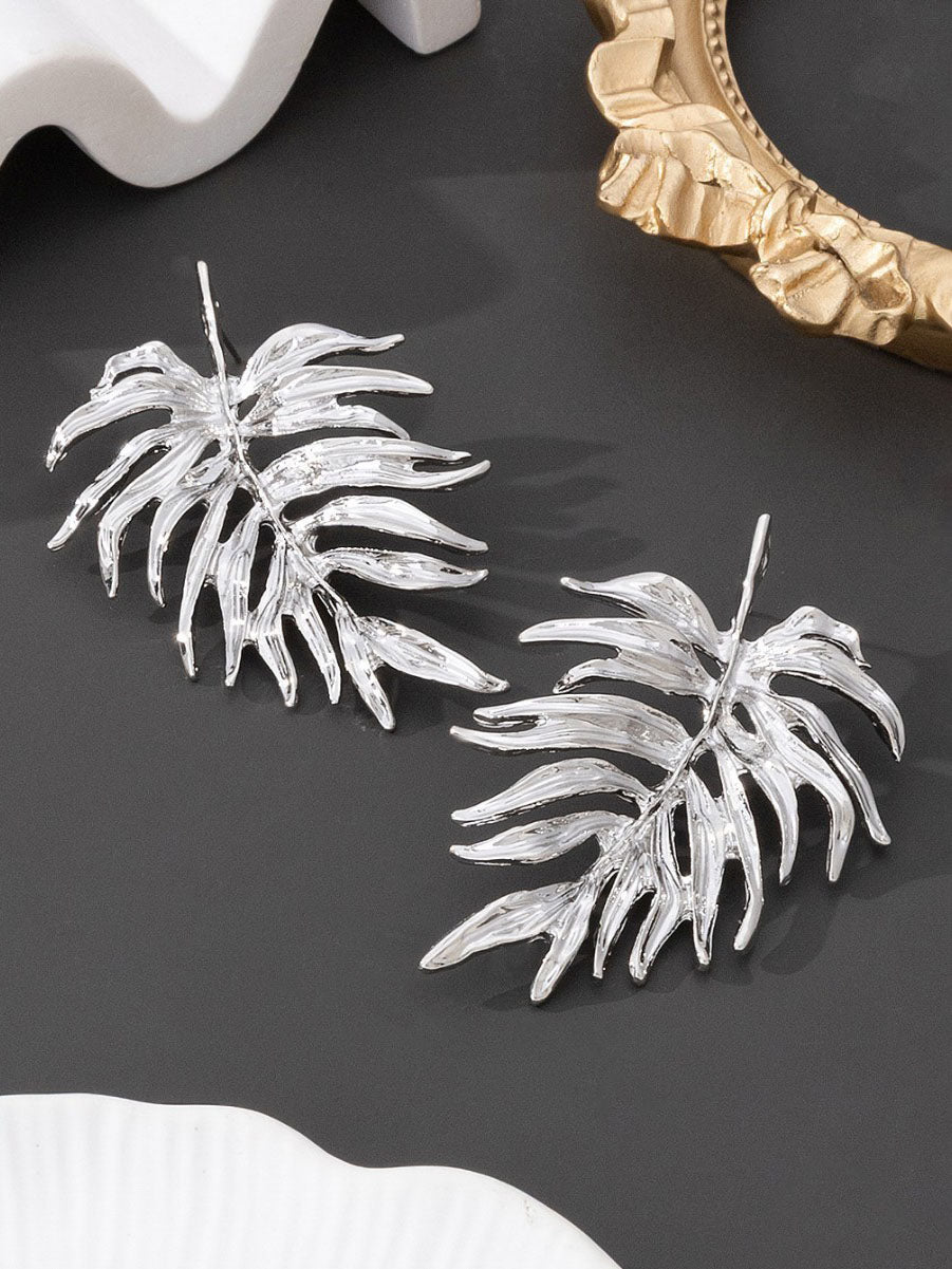 Boucles d'oreilles géométriques en forme de feuilles