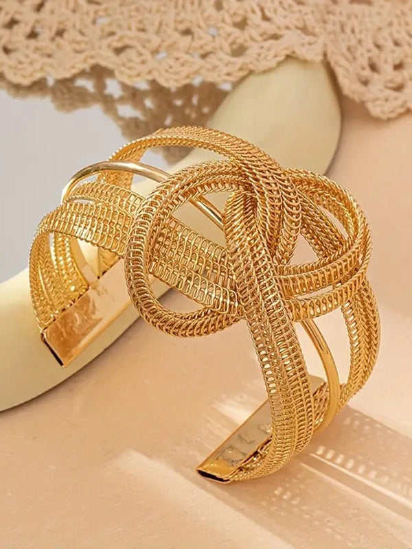 Chaînes Accessoires de bracelet superposés entrelacés géométriques