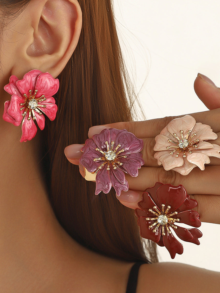 Boucles d'oreilles en forme de fleur