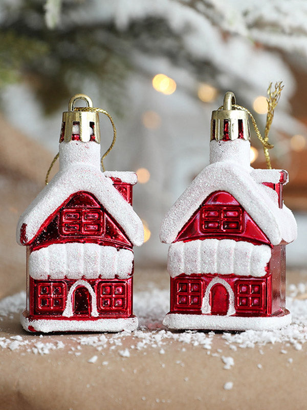 2 pièces nouveau bonhomme de neige maison crème glacée noël arbre décorations pendentif