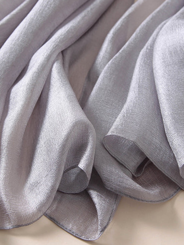Écharpe chaude coupe portefeuille, anti-UV, couleur unie