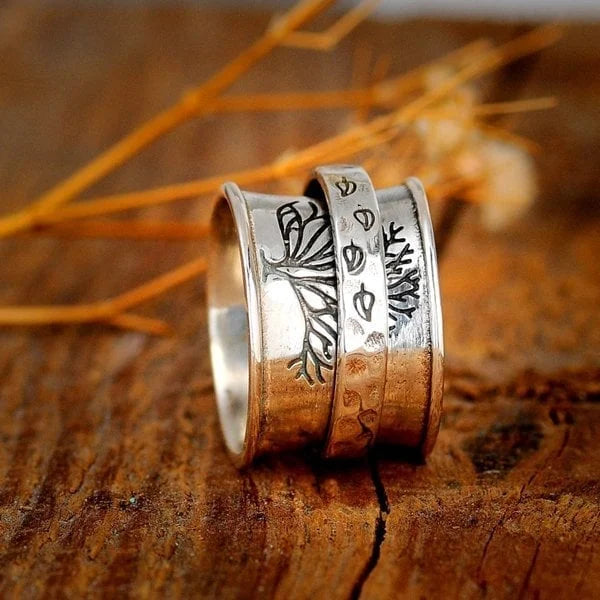 Bague de Méditation Spinner Arbre de Vie