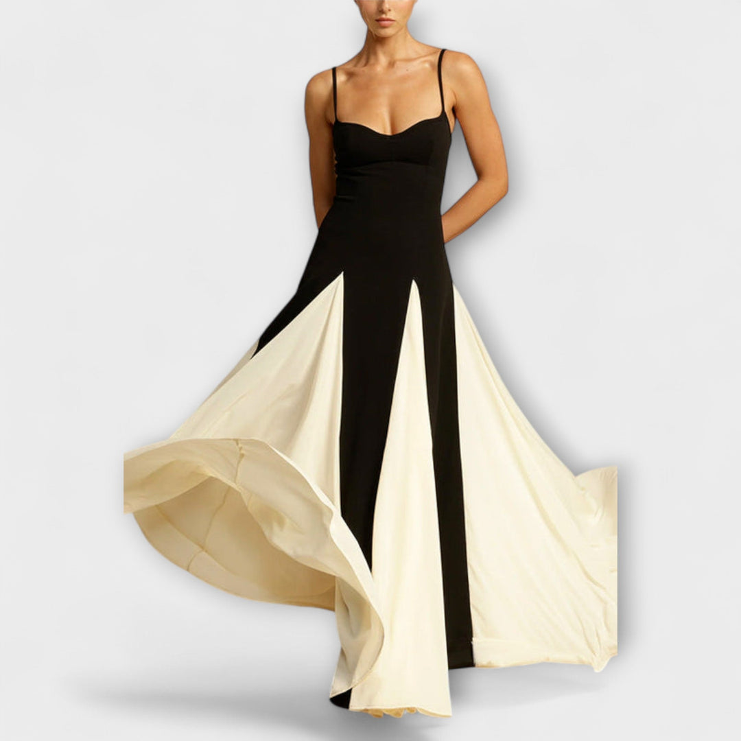 Ember - Robe maxi A-line classique avec détails en tulle
