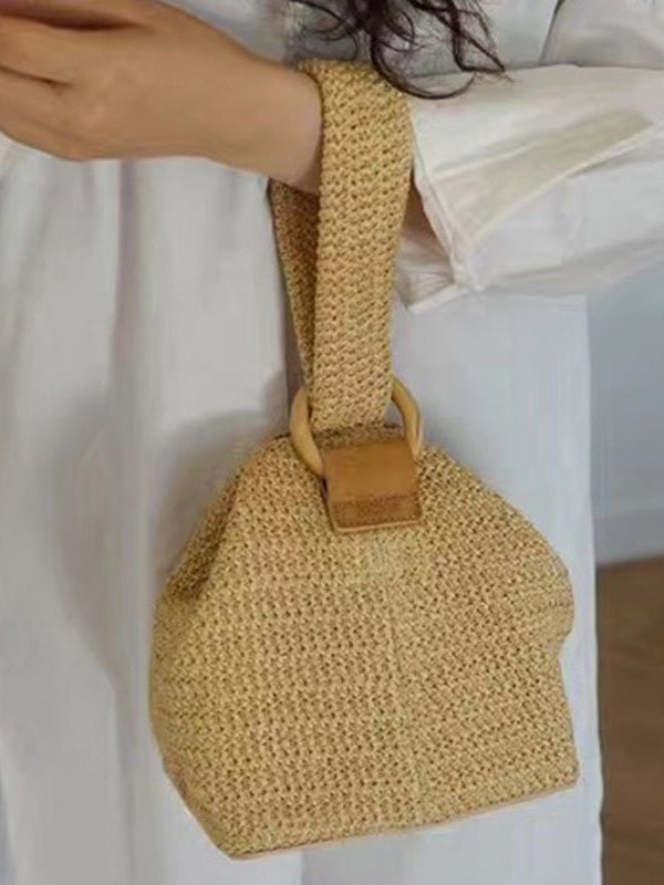 Sac à main décontracté à tissage simple