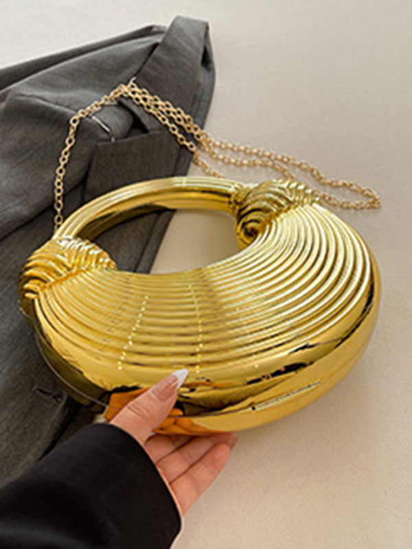 Sac géométrique brillant à chaîne