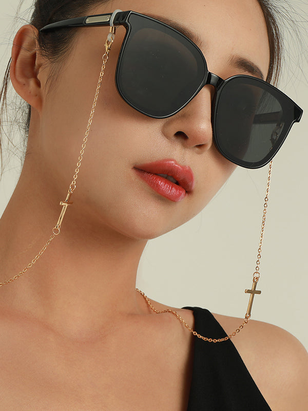 Accessoires de lunettes de soleil à chaînes croisées