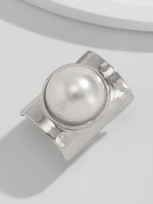Bague géométrique brillante