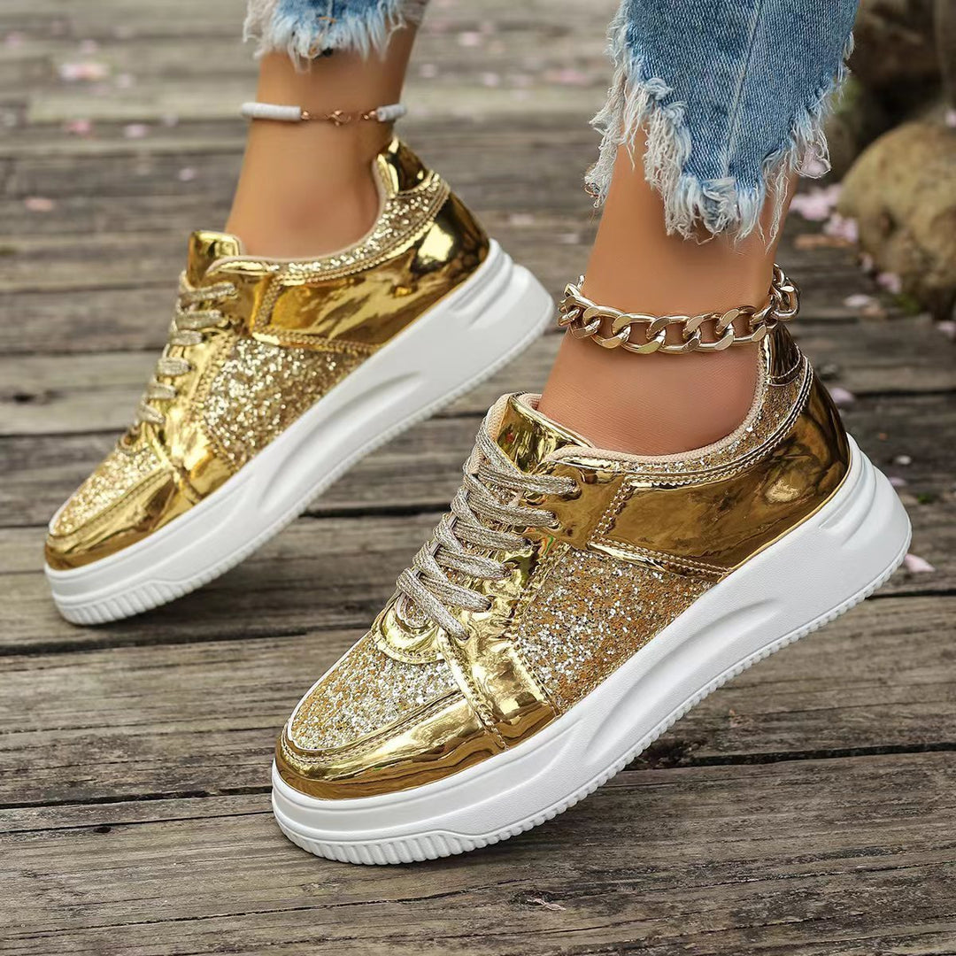 GlamStep™ – Baskets élégantes pour femmes avec des paillettes scintillantes