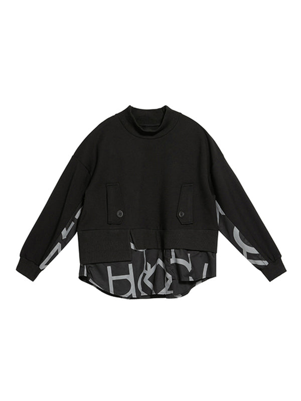 Sweat-shirt à empiècements, effet deux pièces