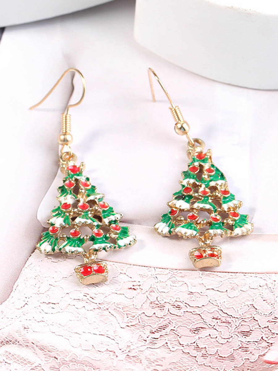 Parure collier et boucles d'oreilles géométrique