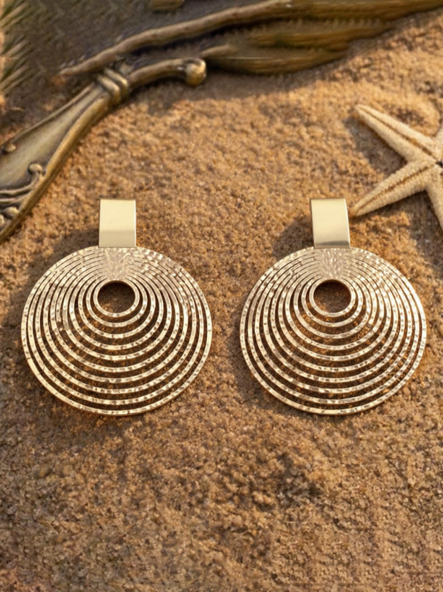 Boucles d'oreilles pendantes géométriques couleur unie