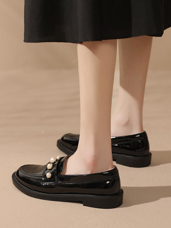 Mocassins fendus à bout rond