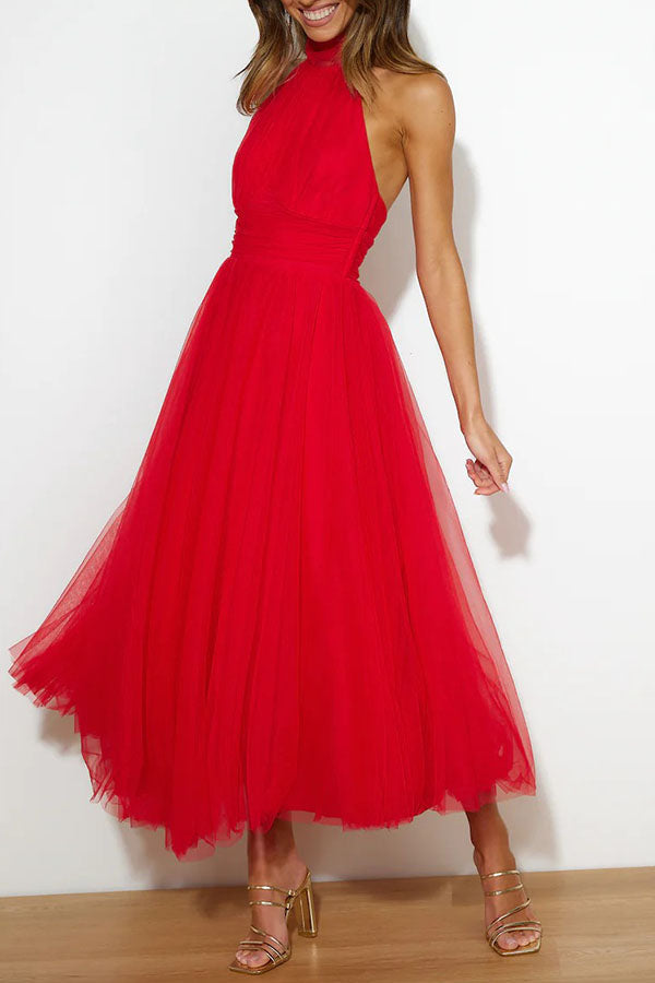 Jael - Robe de soirée en tulle élégante en A